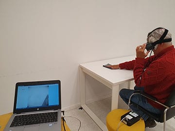 Render of face with goggles