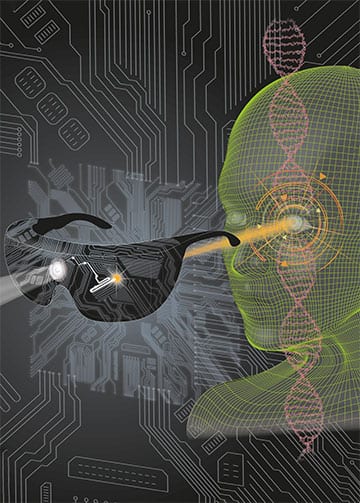 Render of face with goggles