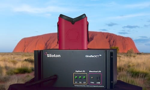 GiraffeOCT from Siloton, photonic chip-based retinal imaging. Credit: Siloton.